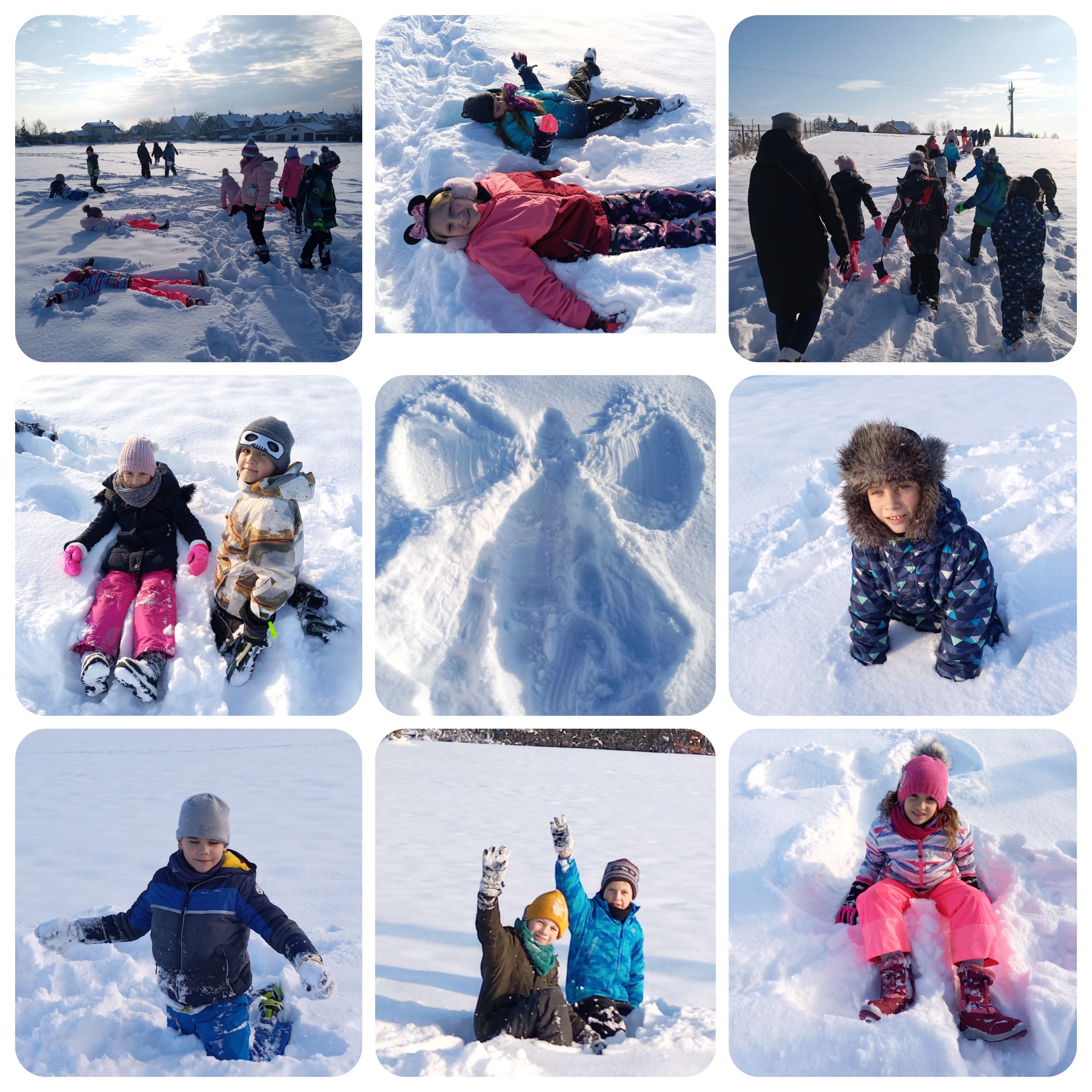 Družina na sněhu